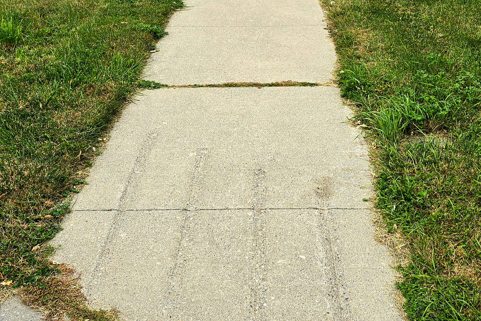 The same front walk before the visit